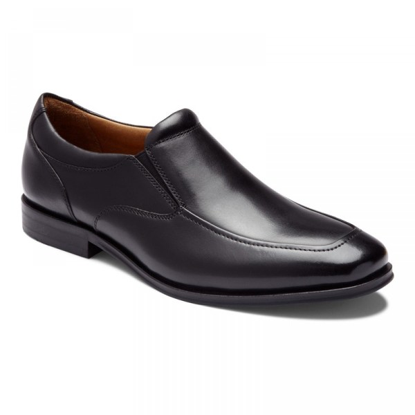 Vionic Dress Shoes Ireland - Sullivan Slip on Black - Mens Shoes Ireland | ZUQHA-3724